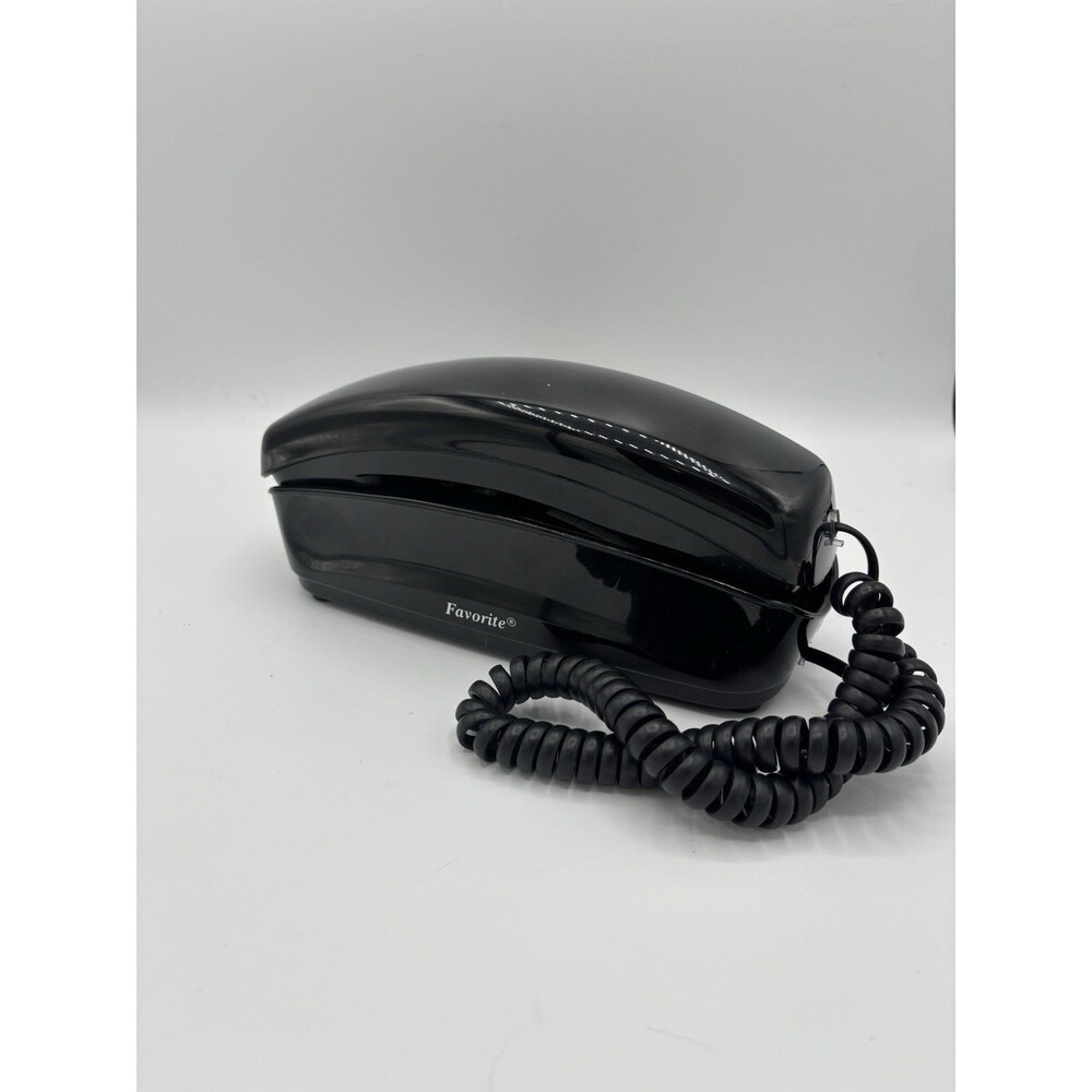 Vintage Bell Co Slim Black Push Button Wall Mount Telephone Phone 1980s
